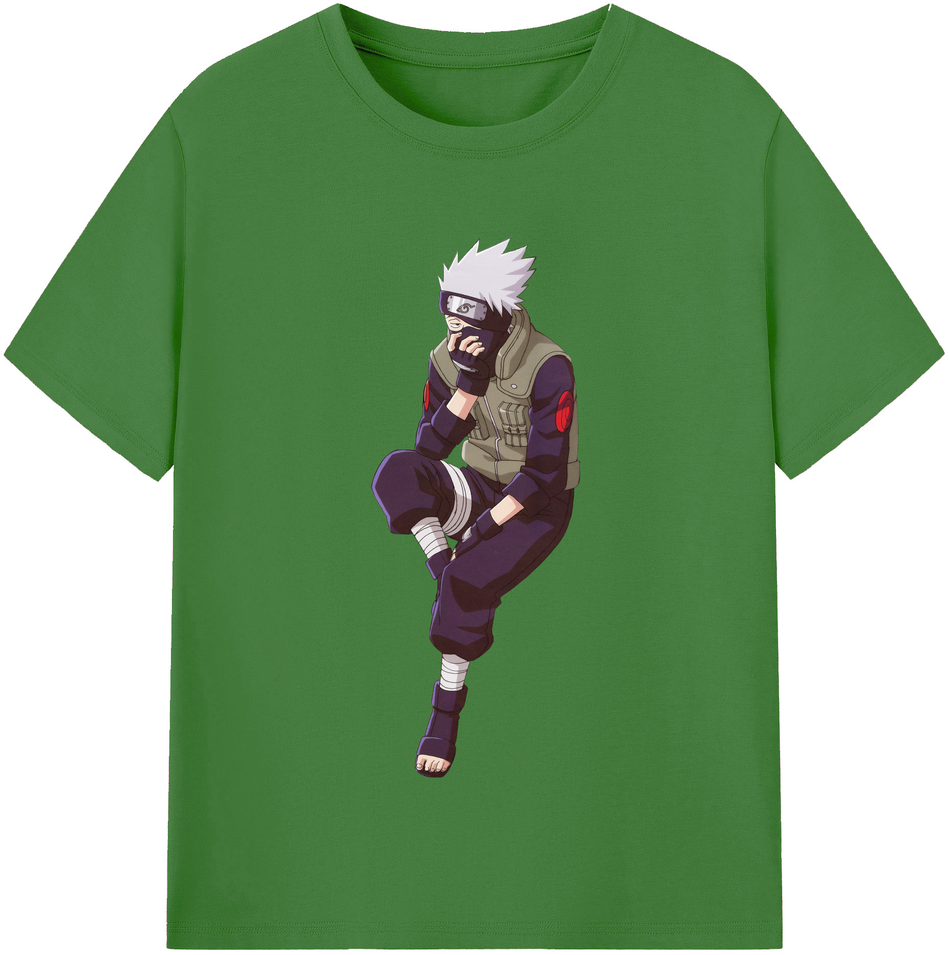 （画像用） NARUTO -ナルト- はたけ カカシ Hatake Kakashi レディースカジュアルプリントTシャツ（綿100％）